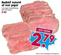 Boon`s Markt Rosbief naturel of met peper aanbieding