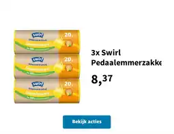 Plein.nl 3x Swirl Pedaalemmerzakke aanbieding
