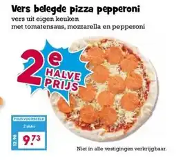 Boon`s Markt Vers belegde pizza pepperoni aanbieding