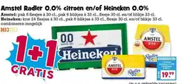 Boon`s Markt Amstel Radler 0.0% citroen en/of Heineken 0.0% aanbieding