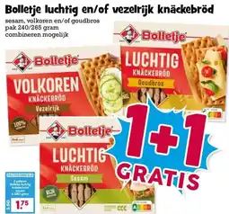 Boon`s Markt Bolletje luchtig en/of vezelrijk knäckebröd aanbieding
