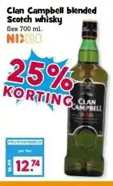 Boon`s Markt Clan Campbell blended Scotch whisky aanbieding