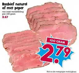 Boon`s Markt Rosbief naturel of met peper aanbieding