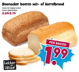 Boon`s Markt Boonacker boeren wit- of korrelbrood aanbieding