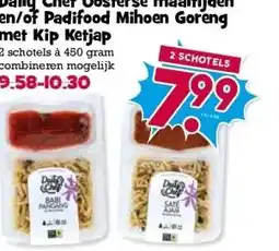 Boon`s Markt Daily Chef Oosterse maaltijden en/of Padifood Mihoen Goreng met Kip Ketjap aanbieding