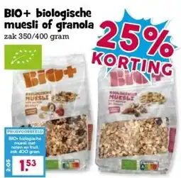 Boon`s Markt BIO+ biologische muesli of granola aanbieding