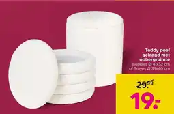 Xenos Teddy poef gelaagd met opbergruimte aanbieding