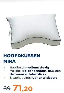 TotaalBED Hoofdkussen Mira | Dons & Latex aanbieding