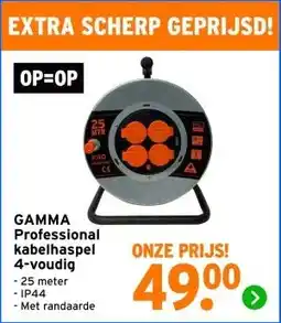 GAMMA GAMMA Professional kabelhaspel 4-voudig aanbieding