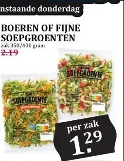 Boon`s Markt BOEREN OF FIJNE SOEPGROENTEN aanbieding