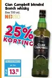 Boon`s Markt Clan Campbell blended Scotch whisky aanbieding