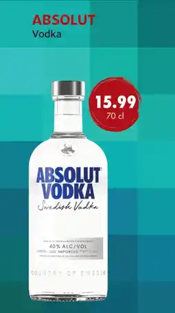 uw topSlijter Absolut vodka aanbieding