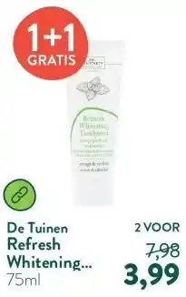 Holland & Barrett Refresh Whitening Tandpasta Pepermunt + Fluoride aanbieding