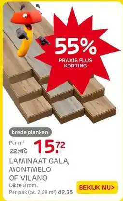 Praxis Laminaat Extra Breed Montmelo - Natuur aanbieding