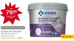 Praxis Sigma Interieur Muurverf - Mat - White - aanbieding