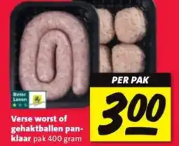 Nettorama Verse worst of gehaktballen pan- klaar aanbieding