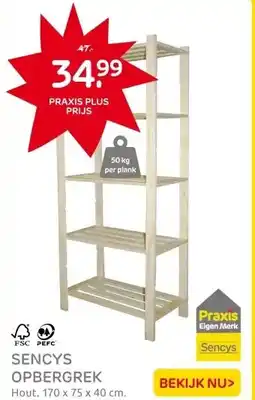 Praxis Sencys Stellingkast - 171x37,5x7,5cm - aanbieding