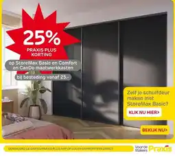 Praxis op StoreMax Basic en Comfort en CanDo maatwerkkasten aanbieding