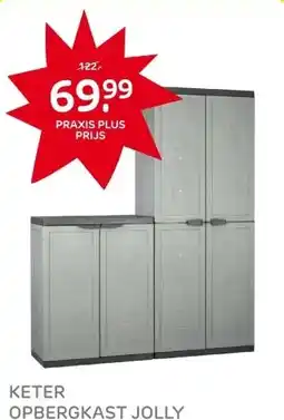 Praxis Keter hoge kast Jolly 68x39x166 cm grijs aanbieding