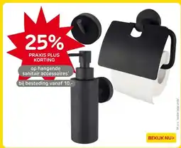 Praxis op hangende sanitair accessoires aanbieding