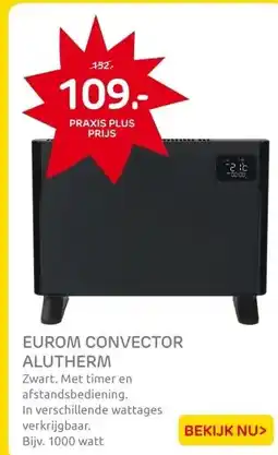Praxis Eurom Alutherm 1000 Wifi Black aanbieding
