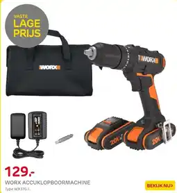 Praxis Worx Klopboormachine WX370.2 - 20V - (2x aanbieding
