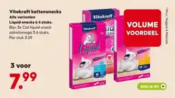 Pets Place Vitakraft kattensnacks Alle varianten Liquid snacks à 6 stuks. aanbieding