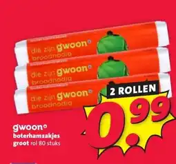 Nettorama gwoonº boterhamzakjes aanbieding