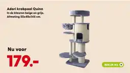 Pets Place Adori krabpaal Quinn In de kleuren beige en grijs. aanbieding
