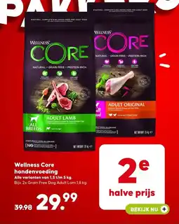 Pets Place Wellness Core hondenvoeding aanbieding