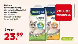 Pets Place Biokat's kattenbakvulling Alle varianten Classic 3in1 van 14 t/m 18 ltr. aanbieding