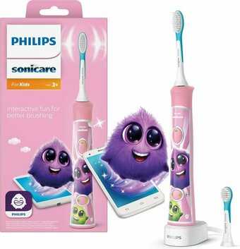 Bol.com Philips Sonicare For Kids HX6352/42 - Elektrische tandenborstel - roze aanbieding