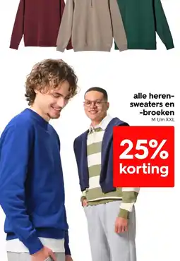 HEMA alle heren- sweaters en -broeken aanbieding