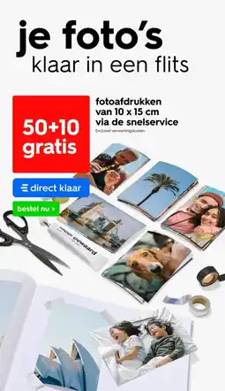 HEMA Fotoafdrukken van 10 x 15 cm via de snelservice aanbieding