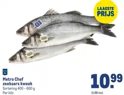 Makro Metro Chef zeebaars kweek aanbieding