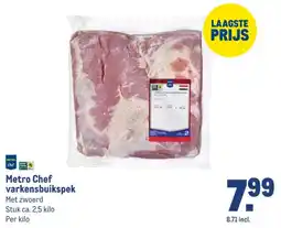 Makro Metro Chef varkensbuikspek aanbieding