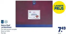 Makro Metro Chef varkenshaas aanbieding