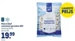 Makro Metro Chef vannamei garnalen ASC aanbieding