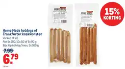 Makro Home Made hotdogs of Frankfurter knakworsten aanbieding