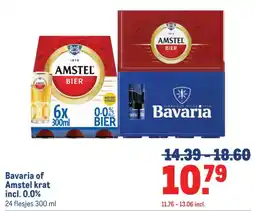 Makro Bavaria of Amstel krat incl. 0.0% aanbieding