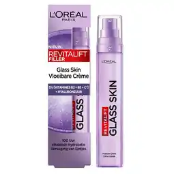 Kruidvat L'Oréal Paris Revitalift Filler Glass Skin Vloeibare Crème aanbieding