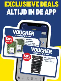 Makro EXCLUSIEVE DEALS ALTIJD IN DE APP aanbieding