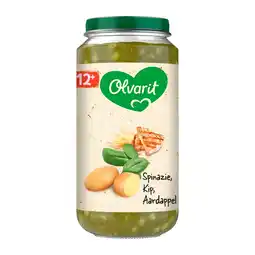 Kruidvat Olvarit 12+M Spinazie Kip Aardappel aanbieding