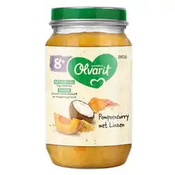 Kruidvat Nutricia Olvarit 8M+ Pompoencurry met Linzen aanbieding