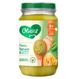 Kruidvat Olvarit 8+M Pasta Spinazie Zalm Maaltijdpotje aanbieding