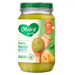 Kruidvat Olvarit 8+M Pasta Spinazie Zalm Maaltijdpotje aanbieding