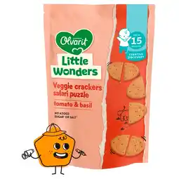 Kruidvat Olvarit Little Wonders 15+M Tomato & Basil Veggie Puzzel Crackers aanbieding