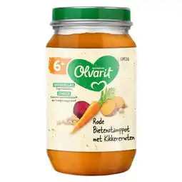 Kruidvat Nutricia Olvarit 6M+ Rode Bietenstamppot met Kikkererwten aanbieding
