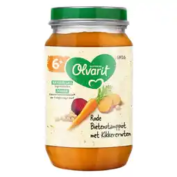 Kruidvat Nutricia Olvarit 6M+ Rode Bietenstamppot met Kikkererwten aanbieding