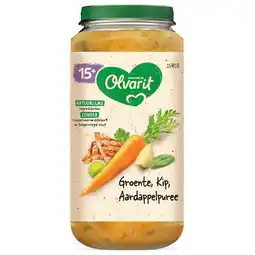 Kruidvat Olvarit 15+M Groenten, Kip, Aardappelpuree Maaltijdpotje aanbieding